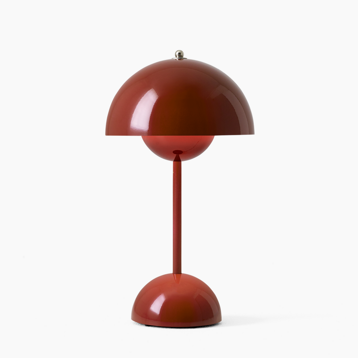 Cordless table lamp with modern dome design, rechargeable LED and touch control