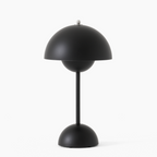 Cordless table lamp with modern dome design, rechargeable LED and touch control