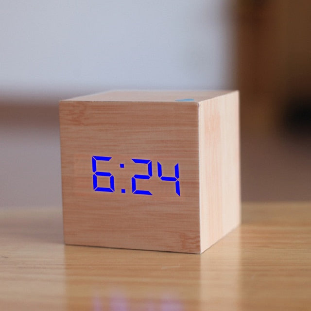 Digital LED Cube Clock | Alarm, Date & Temperature Display