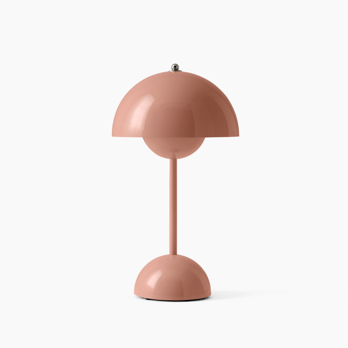 Cordless table lamp with modern dome design, rechargeable LED and touch control