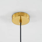 Glass globe pendant light in clear and amber, Nordic style ceiling fixture