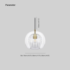 Glass globe pendant light in clear and amber, Nordic style ceiling fixture