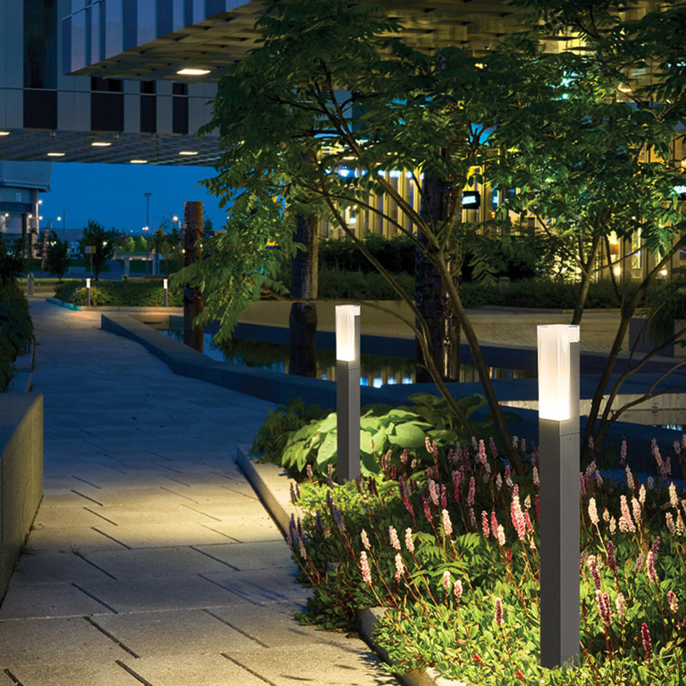 Solar garden lights black metal path light with motion sensor, outdoor IP65