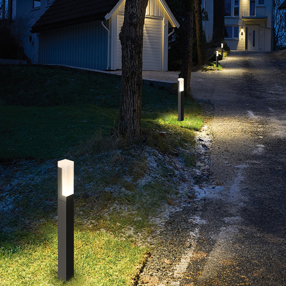 Solar garden lights black metal path light with motion sensor, outdoor IP65