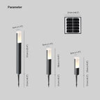 Solar garden lights black metal path light with motion sensor, outdoor IP65