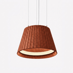 Acoustic pendant light with sound-absorbing felt shade and integrated 4000K LED