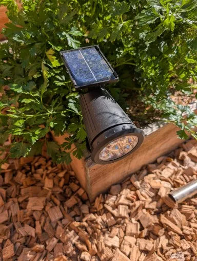 Solar path lights outdoor 9 LED spotlights IP65 waterproof brightness adjustable garden driveway
