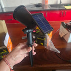 Solar path lights outdoor 9 LED spotlights IP65 waterproof brightness adjustable garden driveway