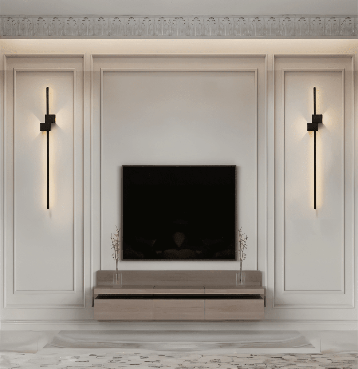 Wall Light LED Minimalist | Metal, Indirect Lighting | 62cm, 92cm, 122cm
