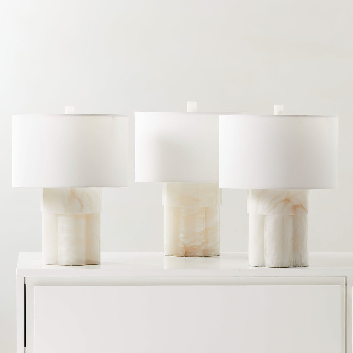 Alabaster Table Lamp | White, E27 Bulb, Indoor LED Lamp