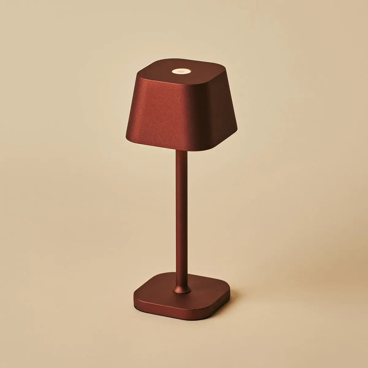 Rechargeable table lamps set 4x bronze cordless with magnetic charging station and touch dimmer