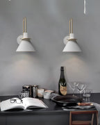 Wall lamp wall sconce 1-light with wrought iron cone shade