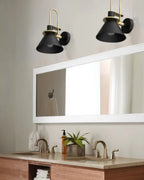 Wall lamp wall sconce 1-light with wrought iron cone shade