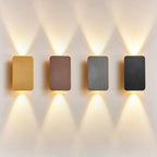 Wall sconce LED rectangular Nordic minimalist aluminum frosted glass 2-light indoor