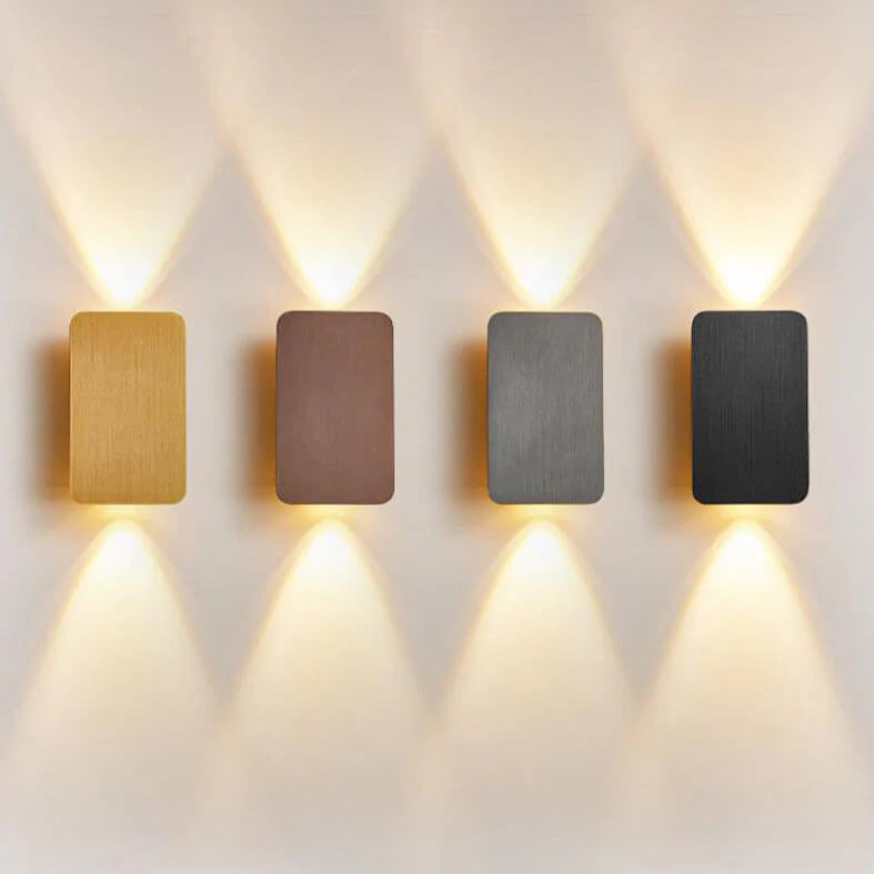 Wall sconce LED rectangular Nordic minimalist aluminum frosted glass 2-light indoor
