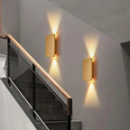 Wall sconce LED rectangular Nordic minimalist aluminum frosted glass 2-light indoor
