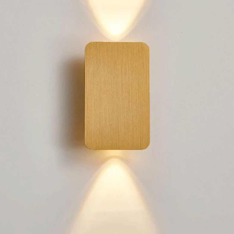 Wall sconce LED rectangular Nordic minimalist aluminum frosted glass 2-light indoor