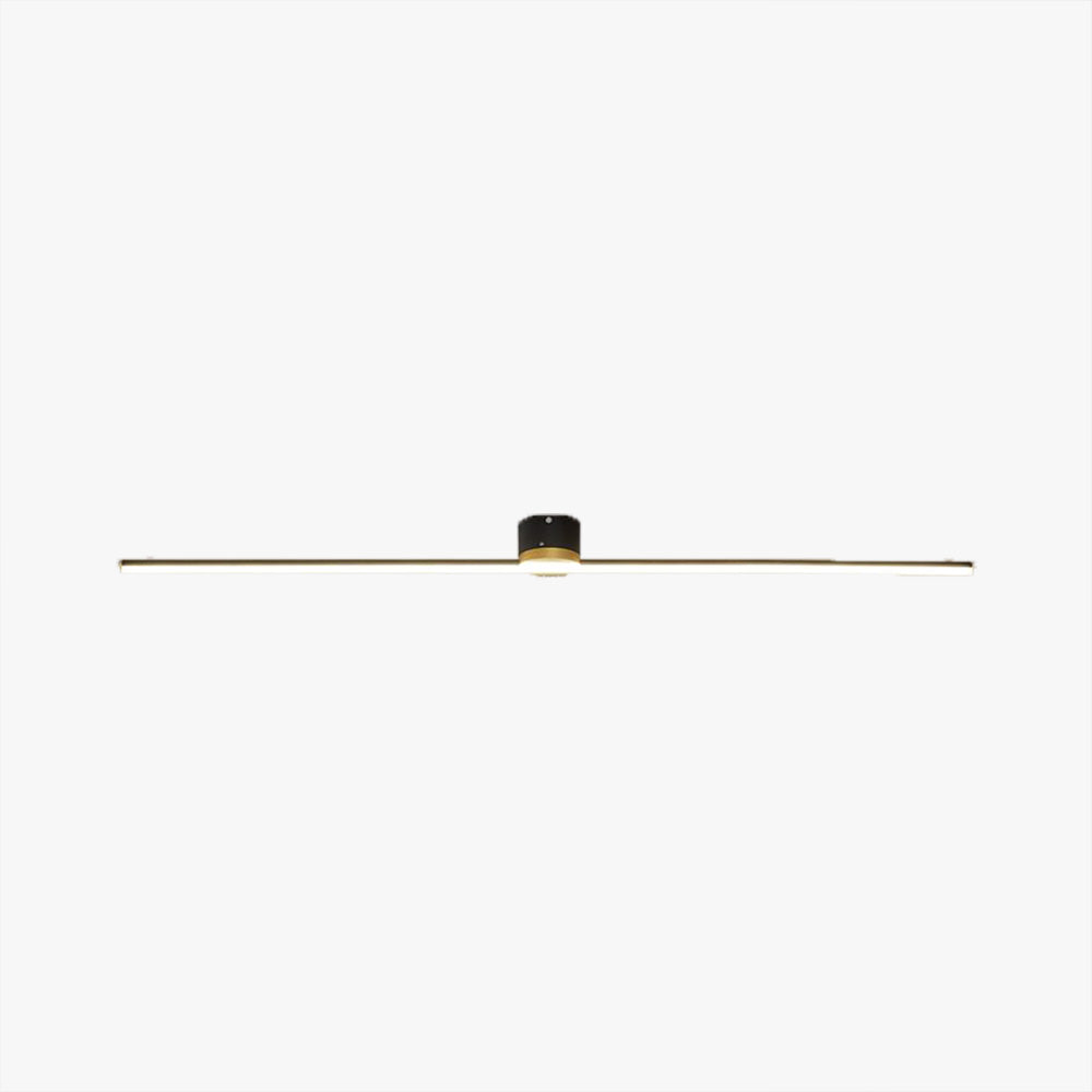 Flush mount ceiling light linear LED for bedroom and living room, sleek metal and silicone gel design