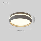 LED ceiling light black metal acrylic flush mount modern indoor living room
