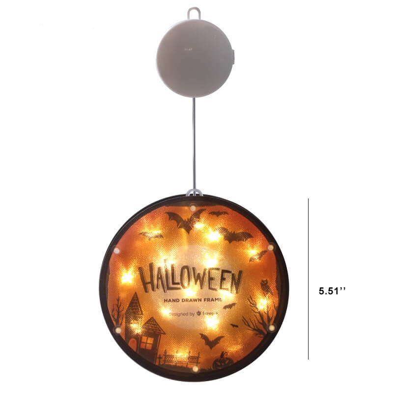 LED string lights Halloween with colourful fabric lampshade, modern design