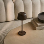 Rechargeable cordless table lamps 4-pack with magnetic charging station, mocha brown, dimmable