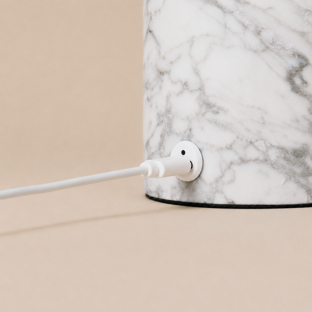 Briar | Rechargeable Marble Table Lamp | Cordless, Dimmable | White Statuarietto