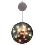 LED string lights Halloween with colourful fabric lampshade, modern design