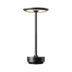 Cordless table lamp brass cone LED rechargeable, modern design