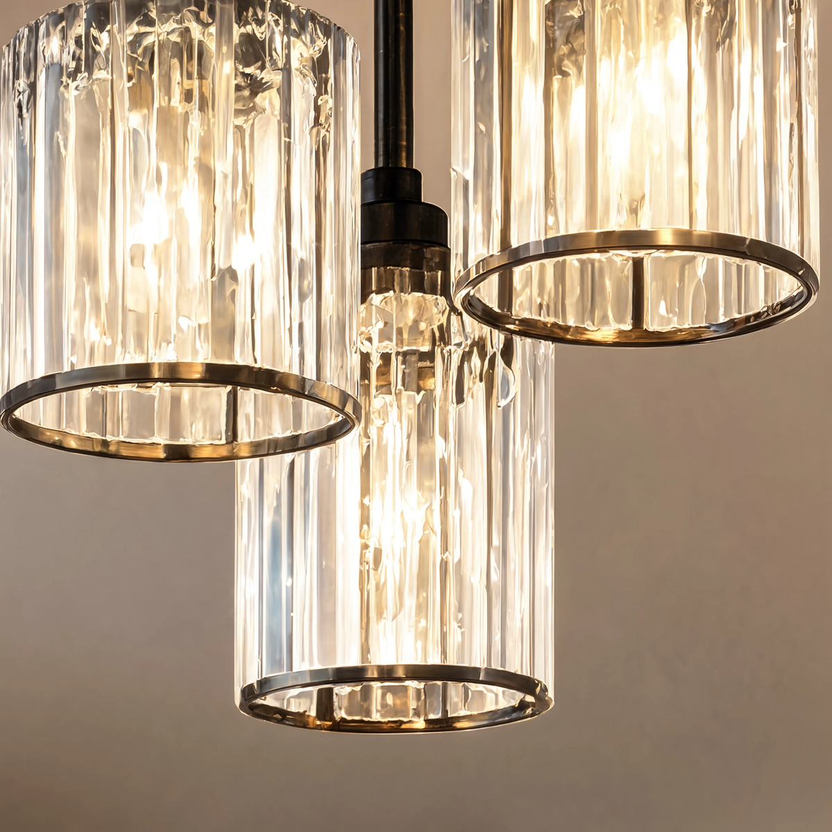K9 crystal ceiling light 3-light black fixture with E27 compatibility, contemporary style