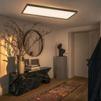 Black LED ceiling light IP44 dimmable 58cm for bathrooms