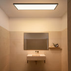 Black LED ceiling light IP44 dimmable 58cm for bathrooms