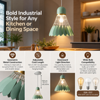 Industrial Pendant Light | Single Bulb, Metal, Geometric