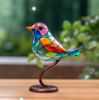 Window bird decoration hanging sun catcher ornament, reflective light