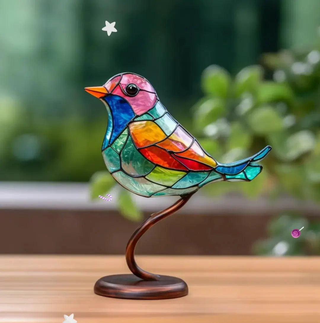 Window bird decoration hanging sun catcher ornament, reflective light