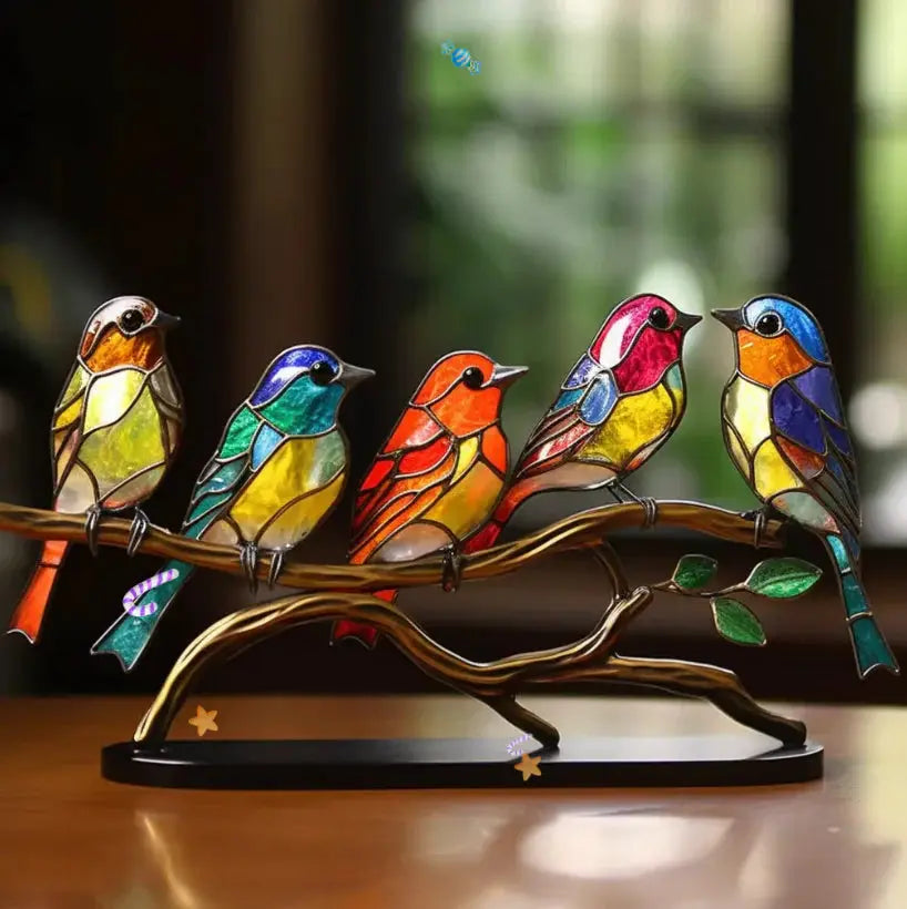 Window bird decoration hanging sun catcher ornament, reflective light
