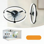 DC ceiling fan with LED light, dimmable, 6 speeds, remote and app control