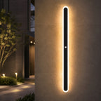 Linear outdoor wall light IP65 dimmable LED minimalist black metal