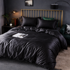 Luxury Satin Cotton Bedding Set - King Queen Silky Bed Linen