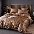 Luxury Satin Cotton Bedding Set - King Queen Silky Bed Linen