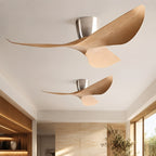 DC ceiling fan with remote control and 6-speed quiet DC motor, modern low profile design
