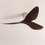 DC ceiling fan with remote control and 6-speed quiet DC motor, modern low profile design