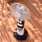 Outdoor misting fan 16 inch rechargeable 9-speed with LED night light