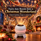 Christmas Light Projector Moving Stars | USB Powered, Indoor, White