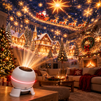 Christmas Light Projector Moving Stars | USB Powered, Indoor, White