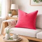 Flamingo Pink Velvet - Cushion Cover Decorative Throw Pillow