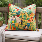 Colorful Botanical - Cotton Cushion Cover Decorative Throw Pillow