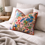 Pink Botanical - Cotton Cushion Cover Decorative Throw Pillow