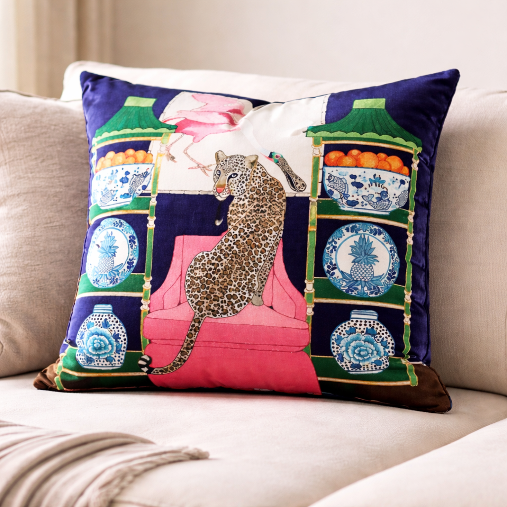 Leopard Velvet Cushion Cover - Animal Print Decorative Pillow