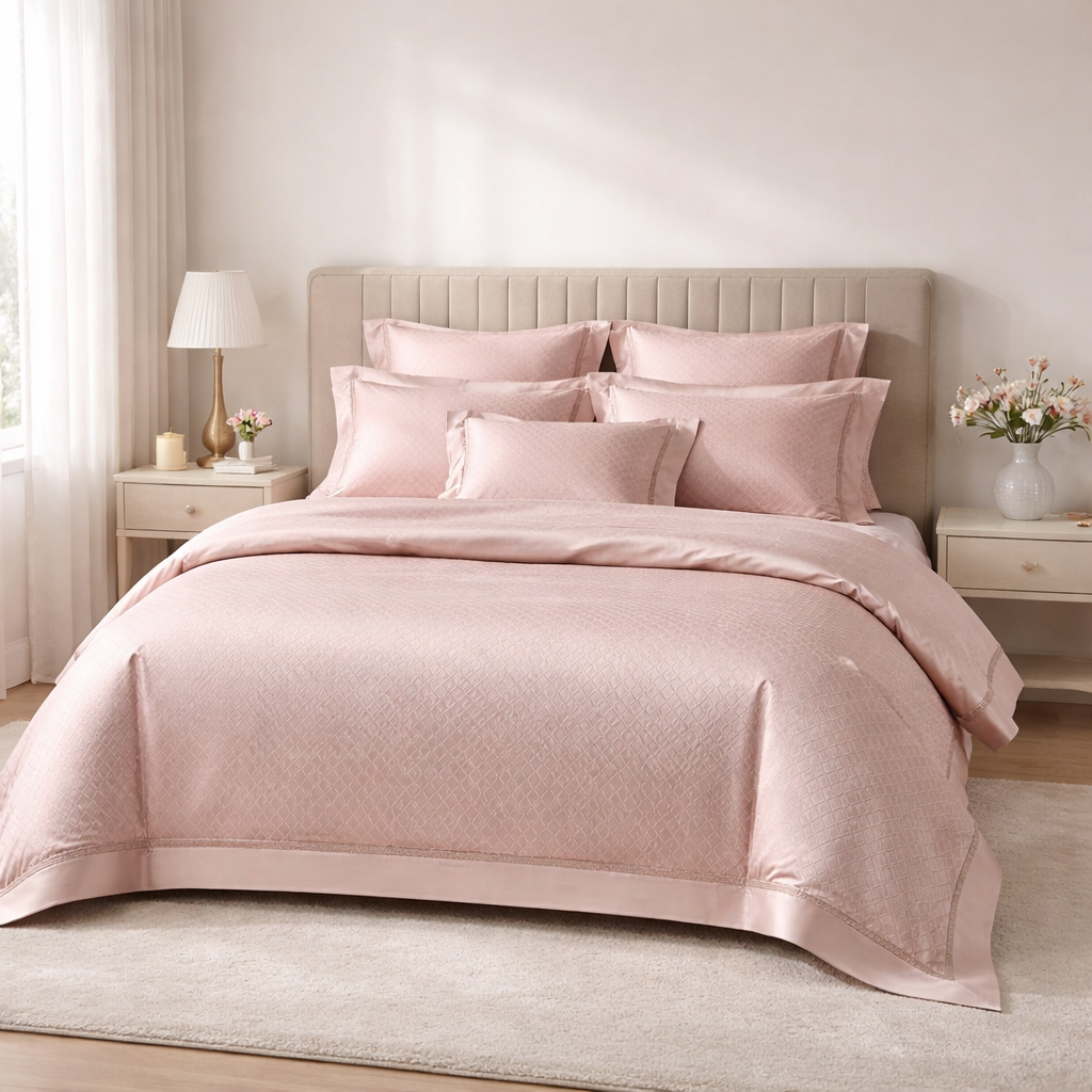 Blush Egyptian Cotton Duvet Cover Set - Luxury Bedding