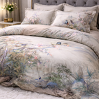 Floral Duvet Cover Set - Vintage Botanical Bedding King Queen